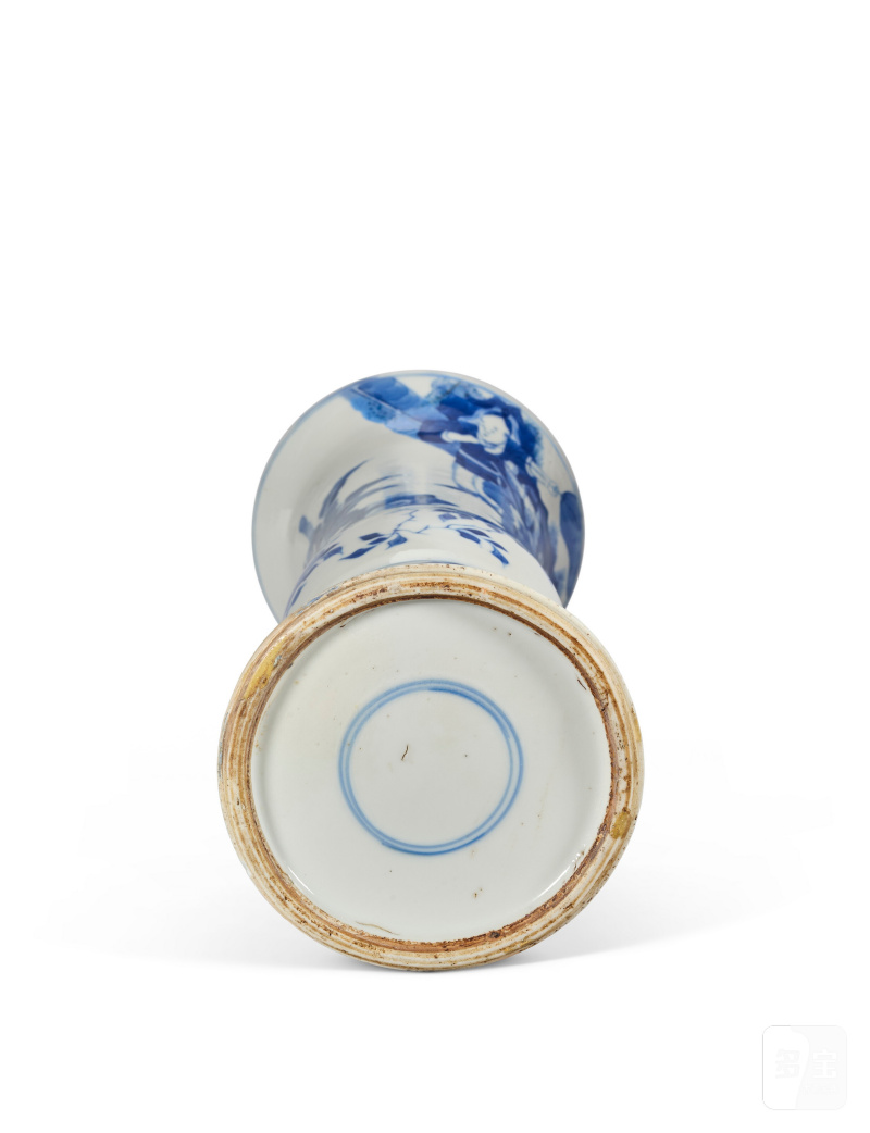 清康熙 青花人物紋小花觚  CHINA, QING DYNASTY, KANGXI PERIOD (1662-1722) - 图5